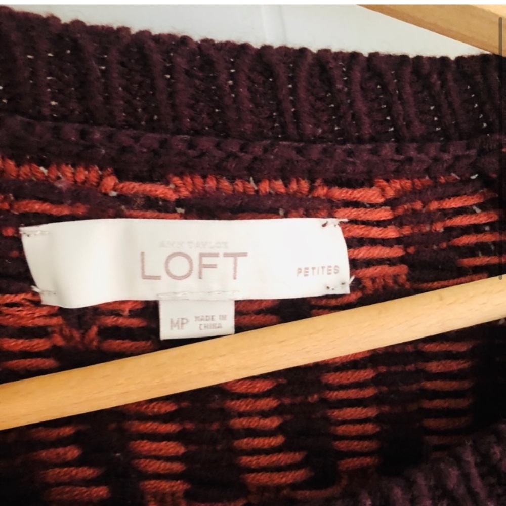 Loft Wool Blend Thick Autumn Knit Sweater Medium - Picture 3 of 5